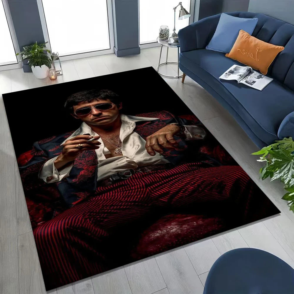 Scarface Movie Art Living Room Rug