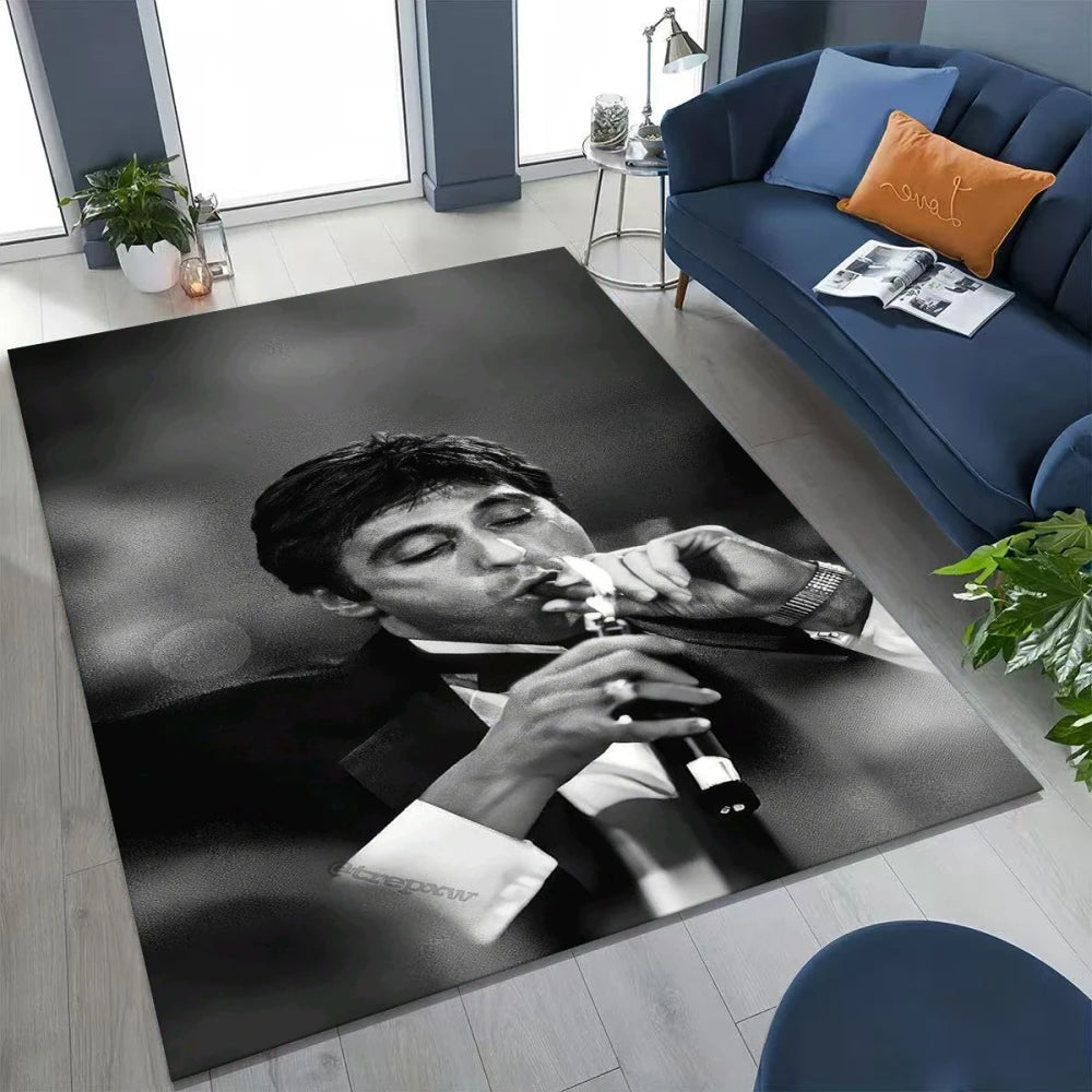 Scarface Movie Art Living Room Rug