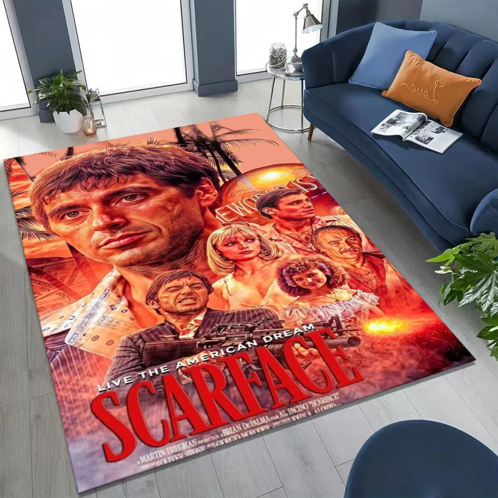 Scarface Movie Art Living Room Rug