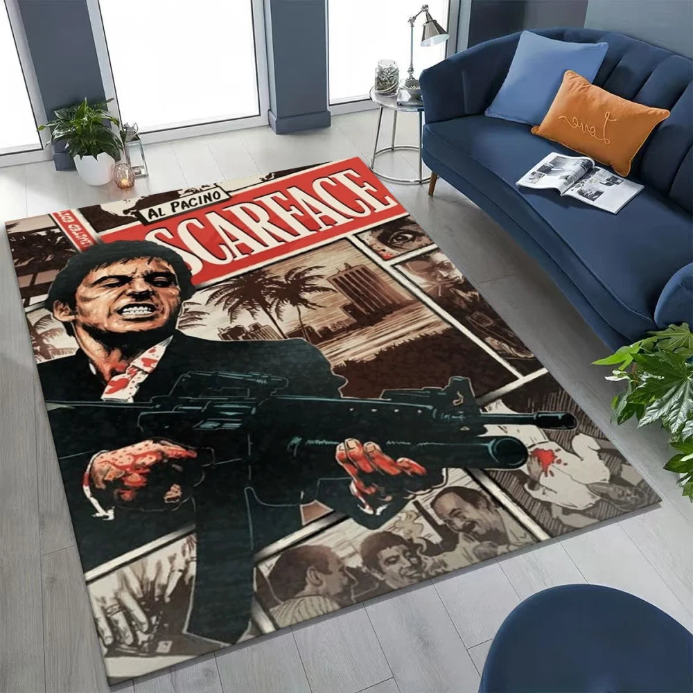 Scarface Movie Art Living Room Rug