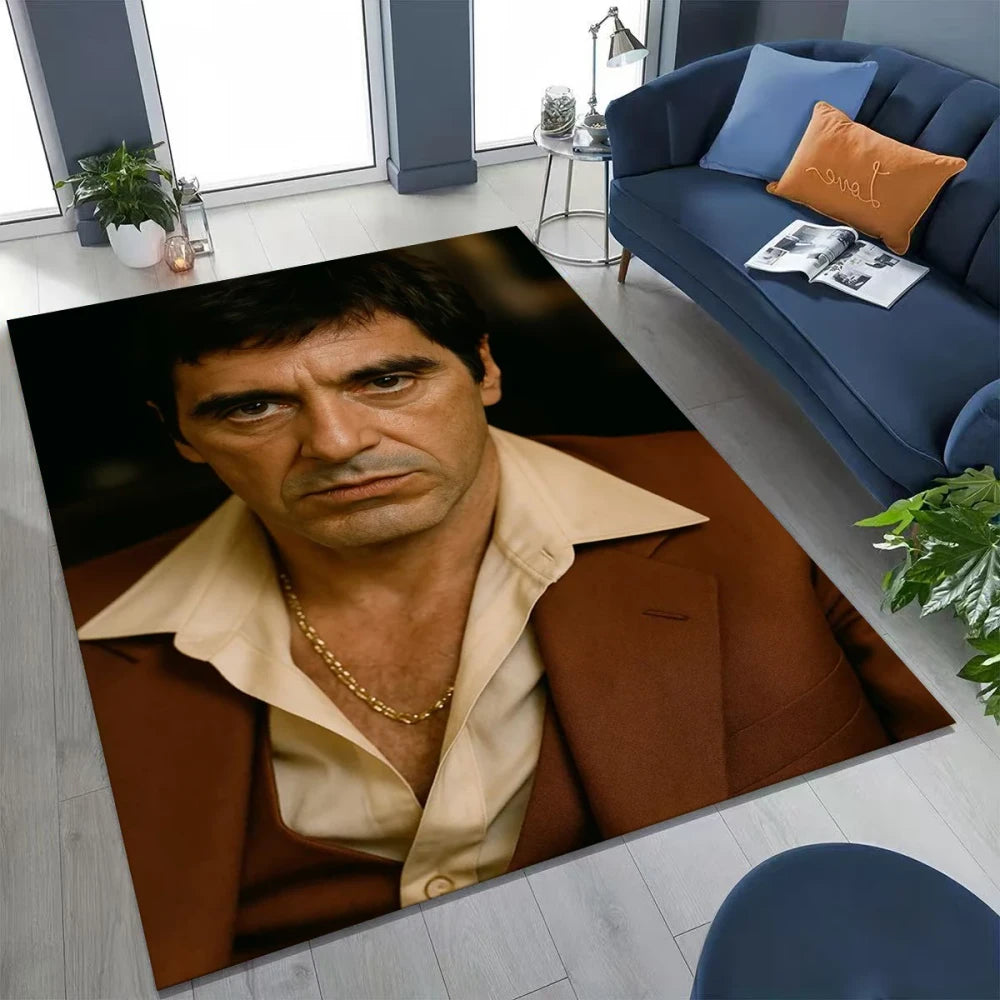 Scarface Movie Art Living Room Rug