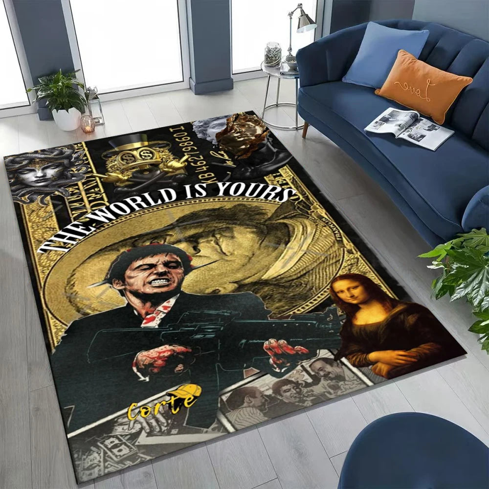 Scarface Movie Art Living Room Rug