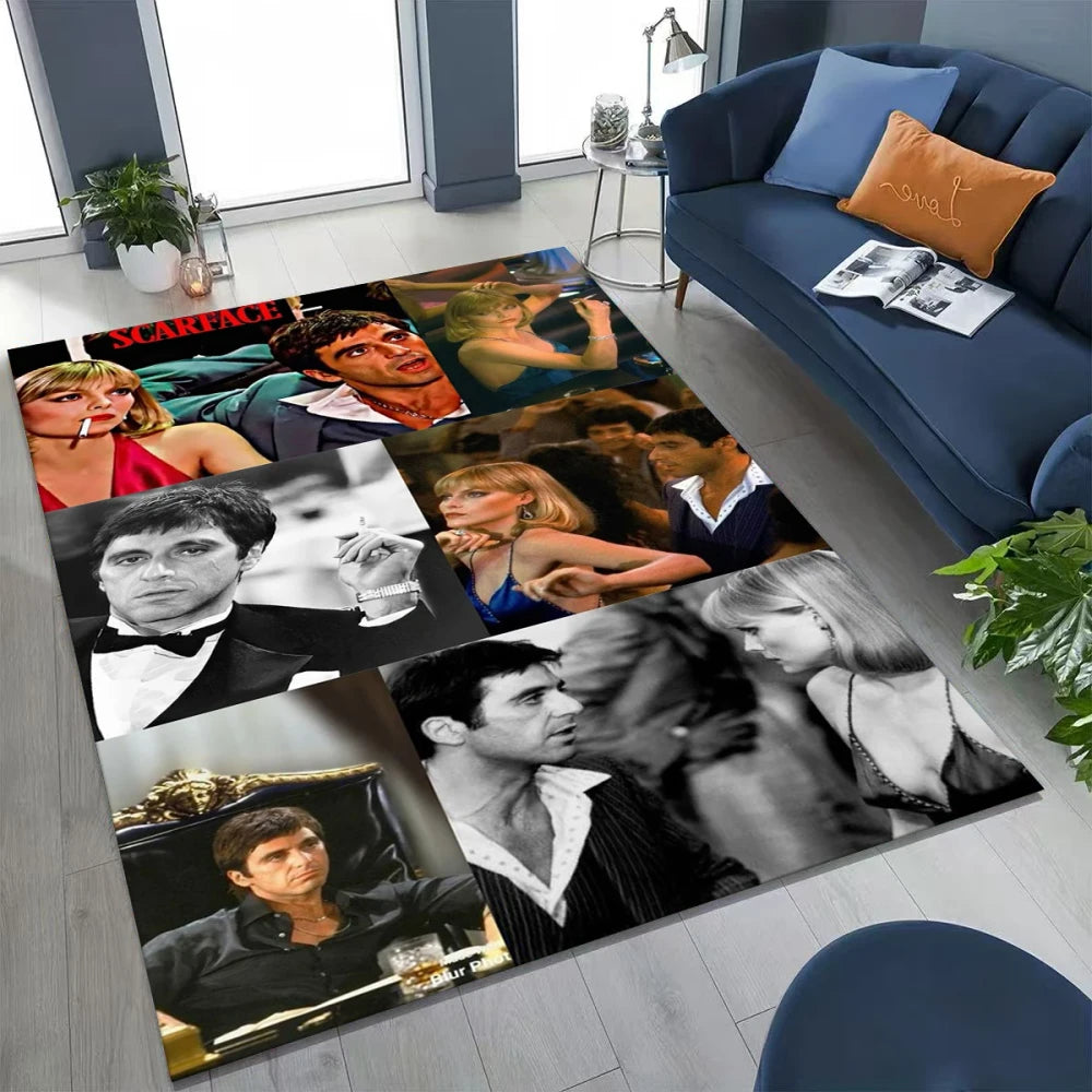 Scarface Movie Art Living Room Rug