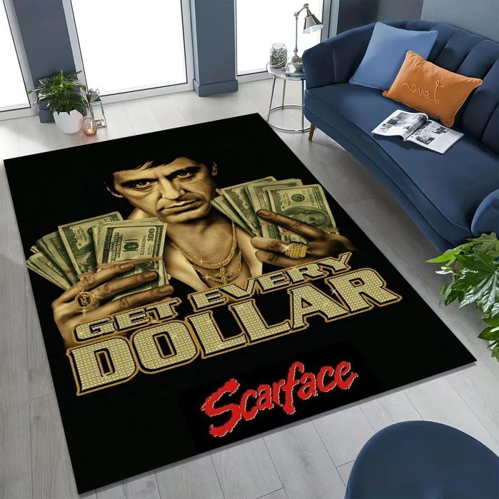 Scarface Movie Art Living Room Rug