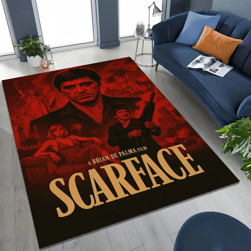 Scarface Movie Art Living Room Rug